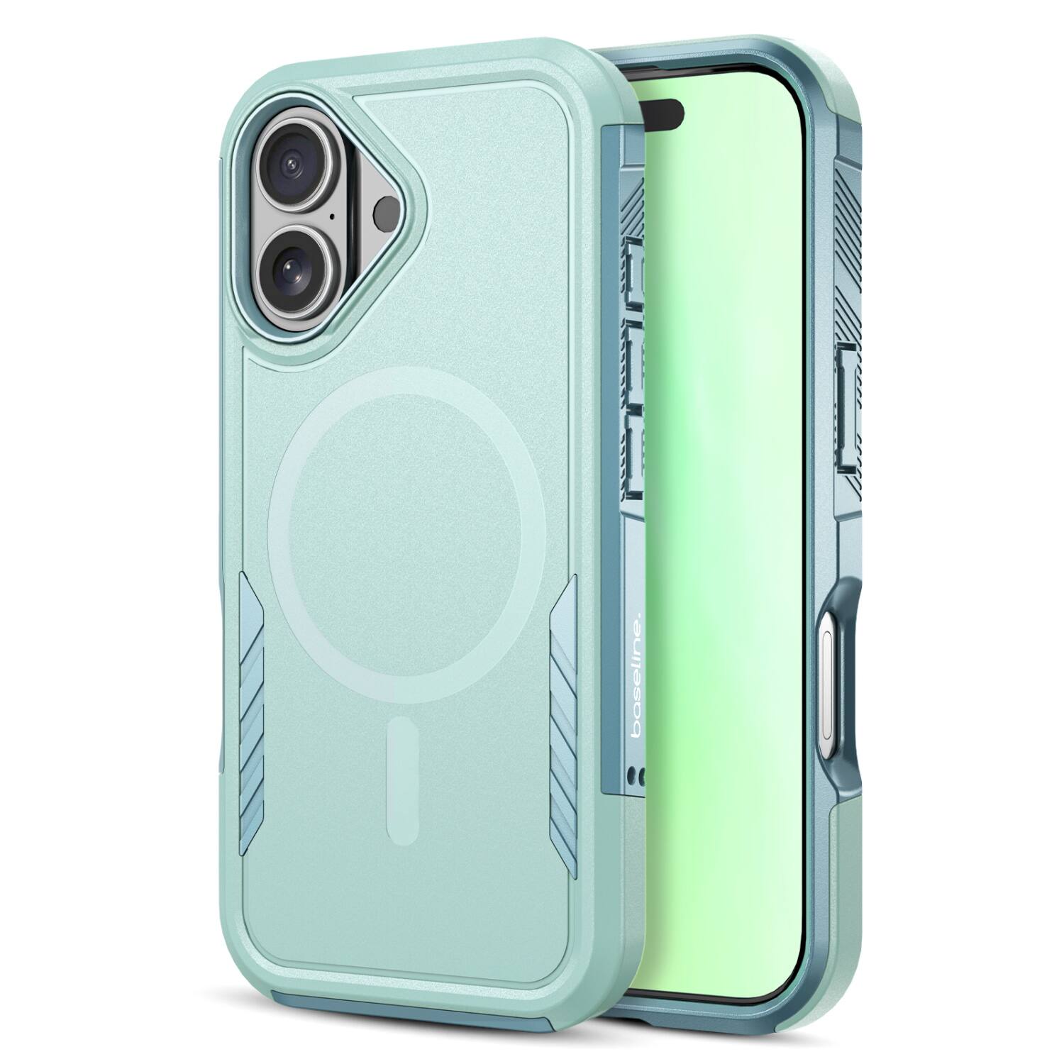 Front. baseline - baseline Fortress Series MagSafe Case for Apple iPhone 17 - Light Blue - Blue.