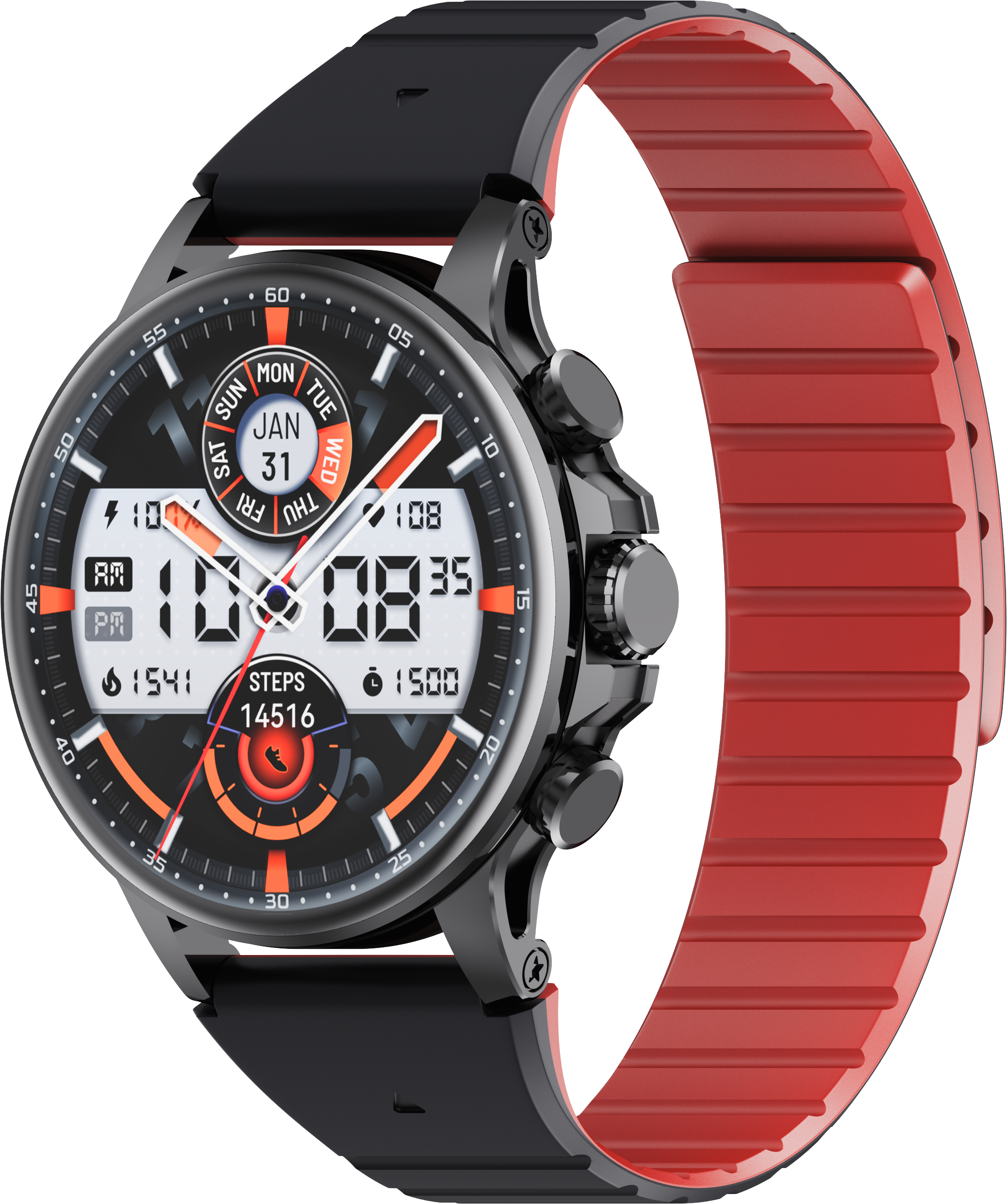 IMIKI - HOLO Ultra Smartwatch with Fitness Tracker, 3D Dynamic Dial, 1.6" AMOLED Display, IP68 Waterproof, Answer/Make Call - Black - (2025)