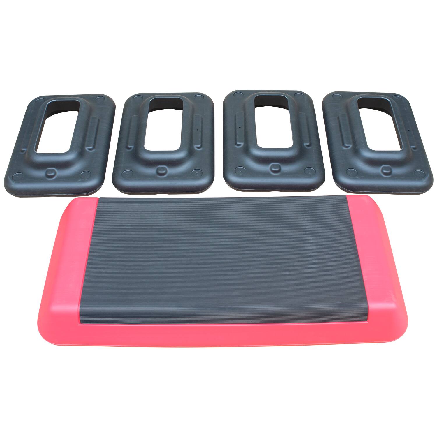 Alt View 2. Anysun - Adjustable Workout Aerobic Stepper in Fitness & Exercise Step Platform Trainer with 4 risers - Red.