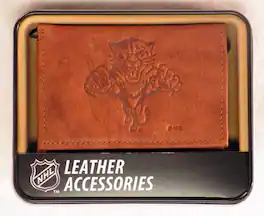 Rico Industries - Florida Panthers NHL Embossed Leather Trifold Wallet - Multi