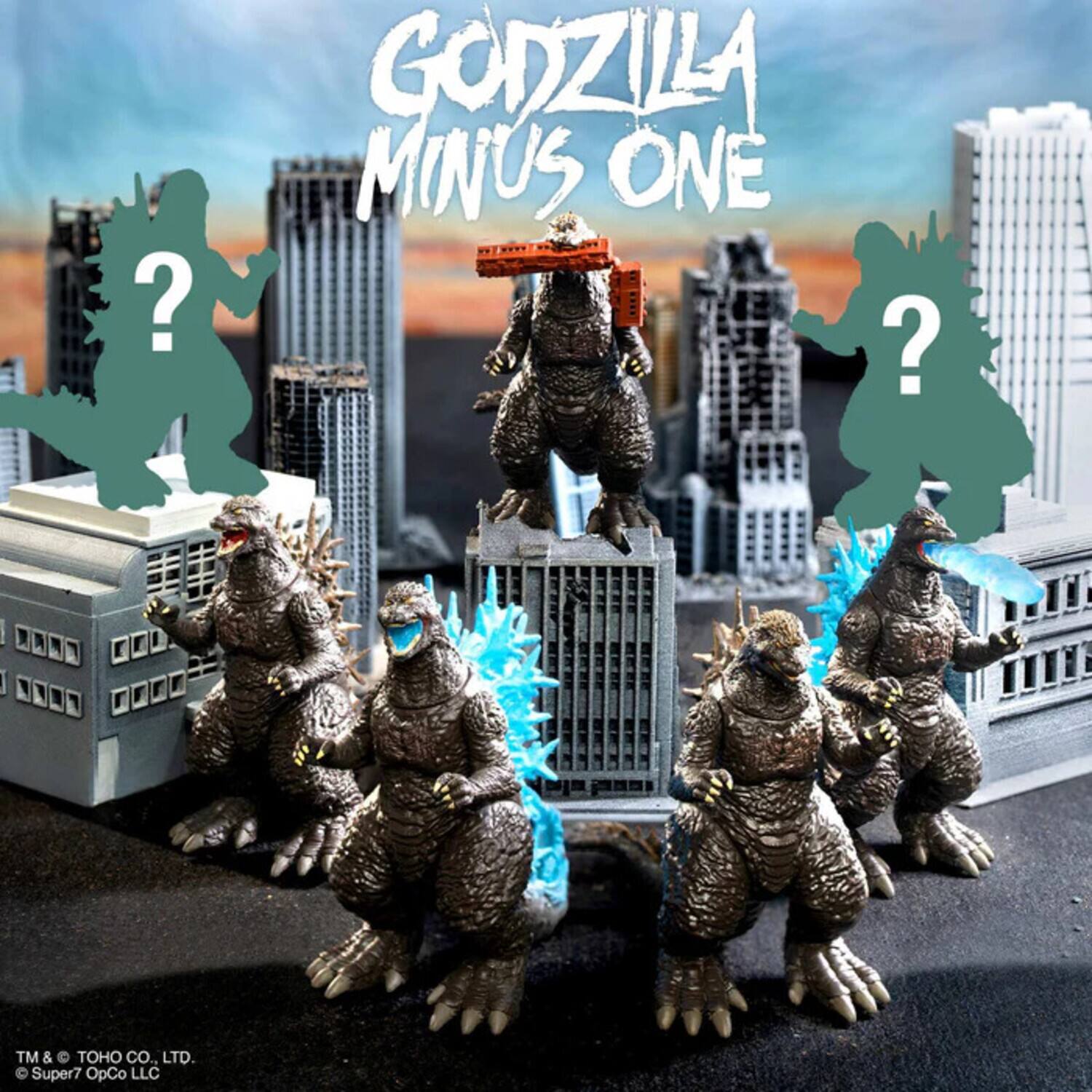 Super7 Toho Reaction Blind Box Wv8 Godzilla Minus One 12pc Flat