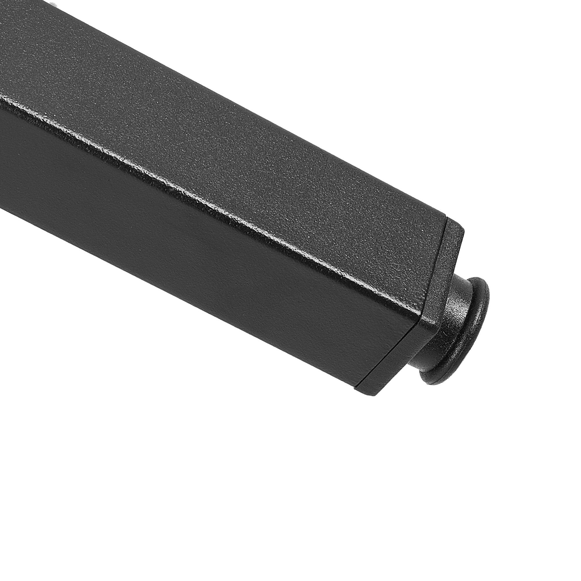 Back. Vecelo - Set of 2 PU Leather Counter Height Stools, Bar Stools for Kitchen Island with Footrest, Metal Frame - Black.