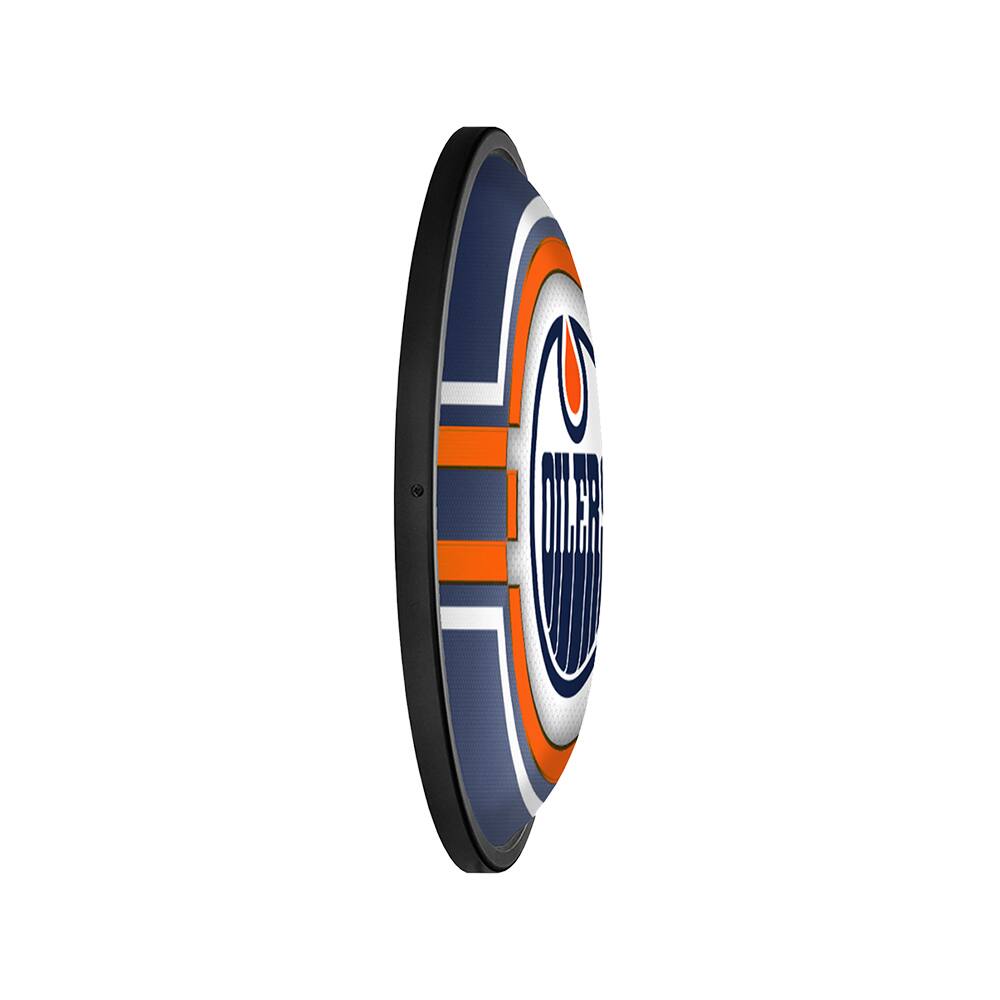 Alt View 2. The Fan-Brand - Edmonton Oilers 18'' x 14'' Team Color Slimline Illuminated Wall Sign - Multicolor.