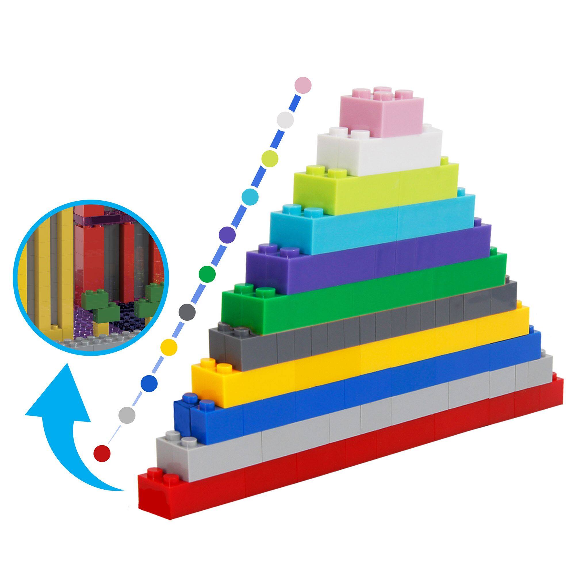 Alt View 5. PicassoTiles - PICASSO-TILES Magnetic Bricks for Kids, 512PCS Magnet Tiles Construction STEM Building Blocks Educational Toy - Multicolor.