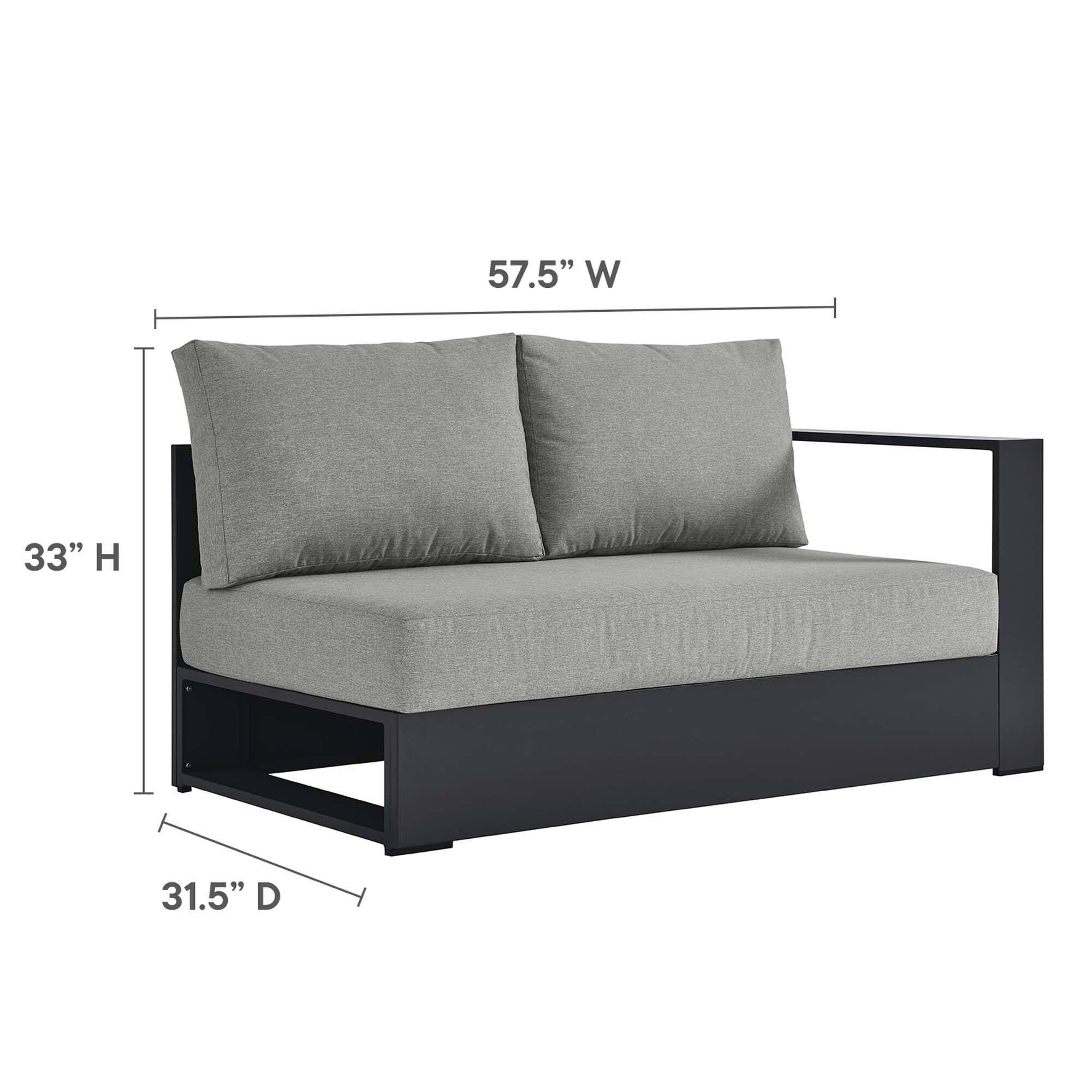 57.5" W x 33" H x 31.5" D