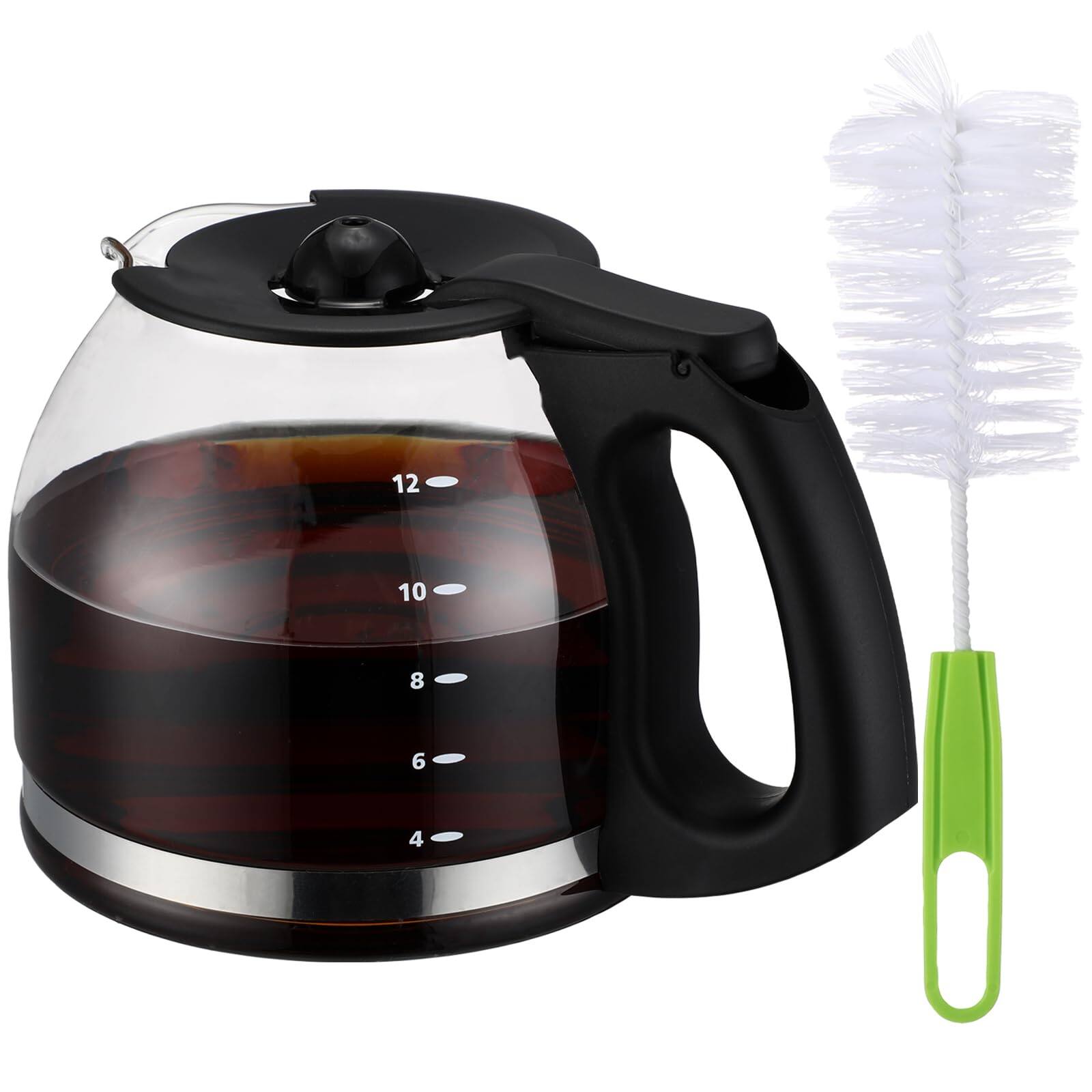 Front. Dapper Styles - 12-cup Glass Replacement Carafe Compatible With Mr. Coffee Maker Pot Replace Part# Pld12 Pld12-rb Series Fo... - Default.