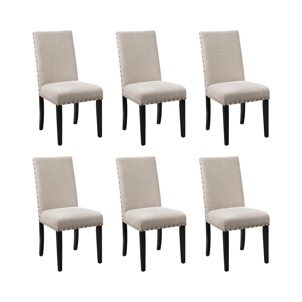 New Classic Furniture - Crispin Natural Solid Wood Dining Chair (Set of 6) - Beige