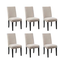 New Classic Furniture - Crispin Natural Solid Wood Dining Chair (Set of 6) - Beige