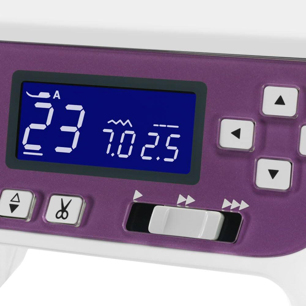 Back. Janome - Janome 3160QDC-G Computerized Quilting and Sewing Machine - Includes Quilt Kit (Even Feed Foot, 1/4" Seam Foot and More) - White/Purple.