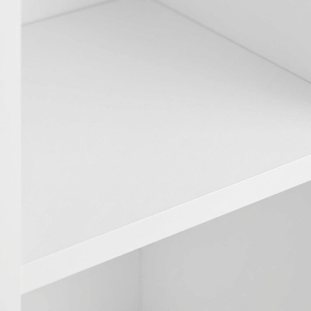 Alt View 1. FurniFact - Wooden White Bookcase with Compact Size and Sturdy Construction - White.