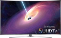 Front. Samsung - 55" Class (54.6" Diag.) - LED - Curved - 2160p - Smart - 3D - 4K Ultra HD TV - Silver.