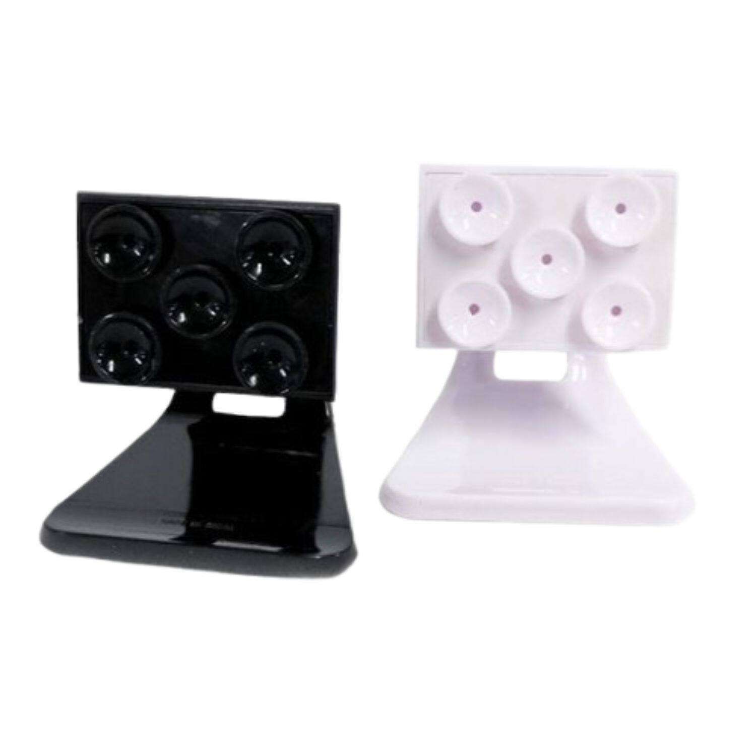 Front. Stock Preferred - Universal Suction Cup Phone Stand - Black and White.