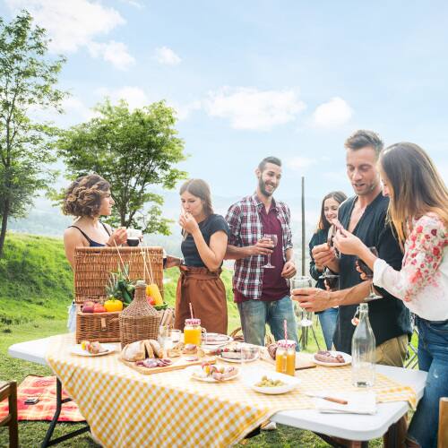 Alt View 7. Winado - 8FT Plastic Folding Table Portable Long Rectangular Table with Carrying Handle for Indoor Outdoor Camping Picnic Garden - White.