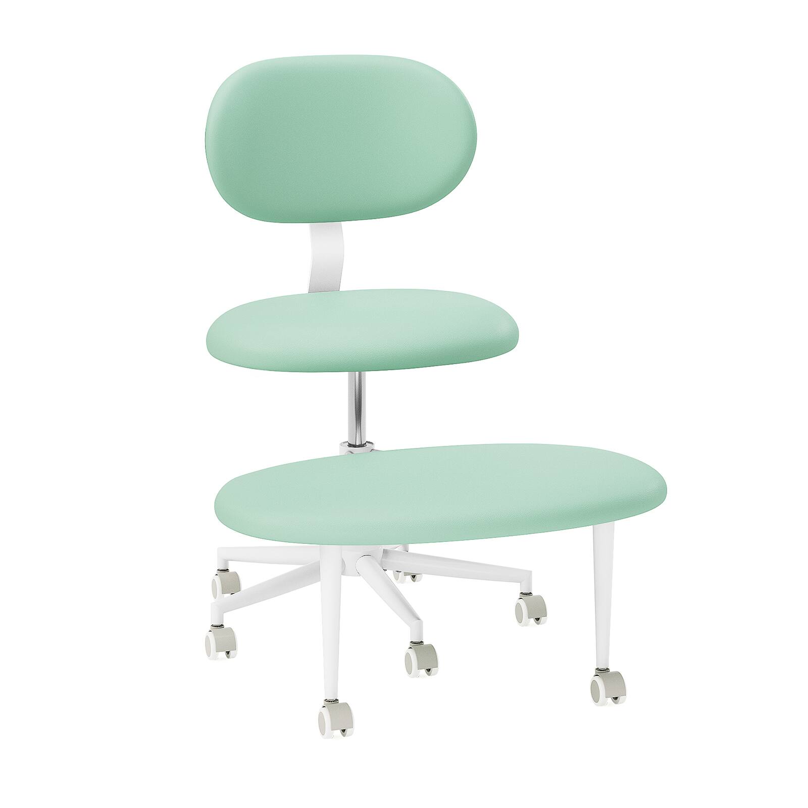 Alt View 7. Pinmoco - Pinmoco - Upholstered Office Chair Adjustable Height Ergonomic Office Chair with Lumbar Support and Wheels - Green.