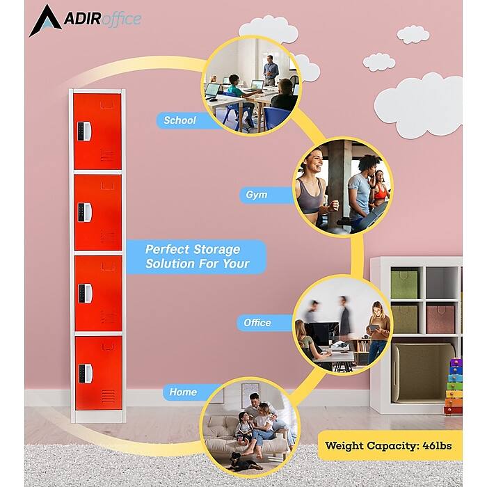 ADIRoffice Perfect Storage Solution For Your School Gym Office Home Weight Capacity: 46lbs