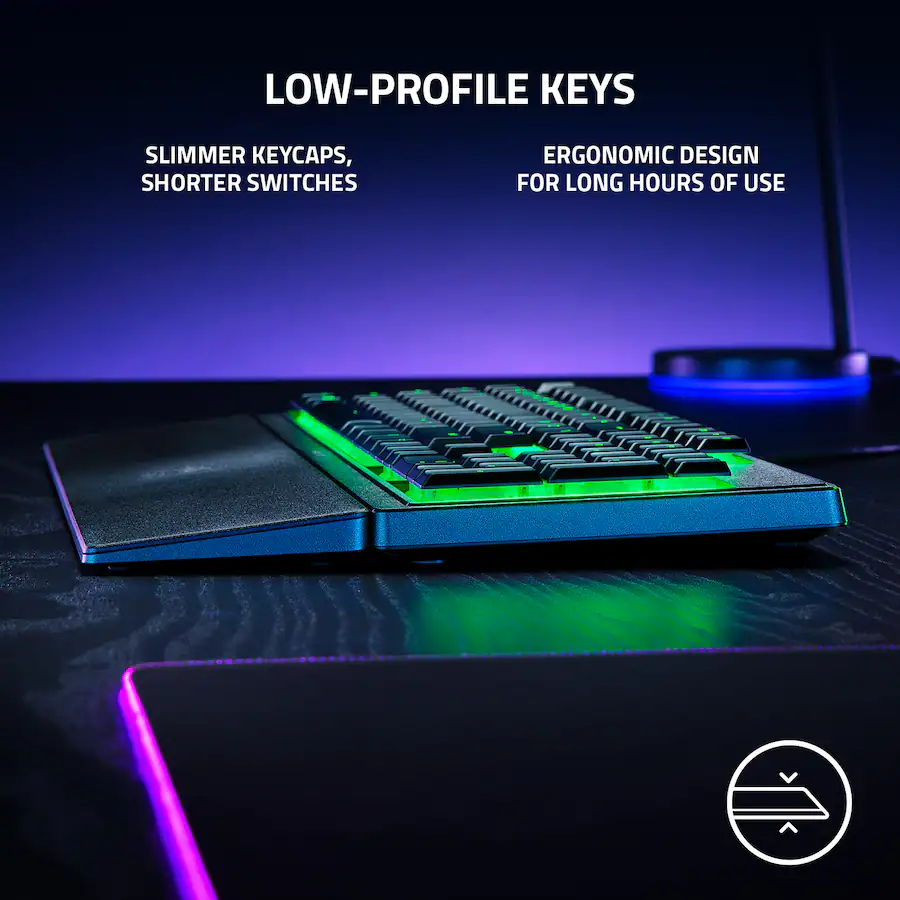 Razer Ornata V3 X Full Size Wired Membrane Gaming Keyboard with Chroma ...