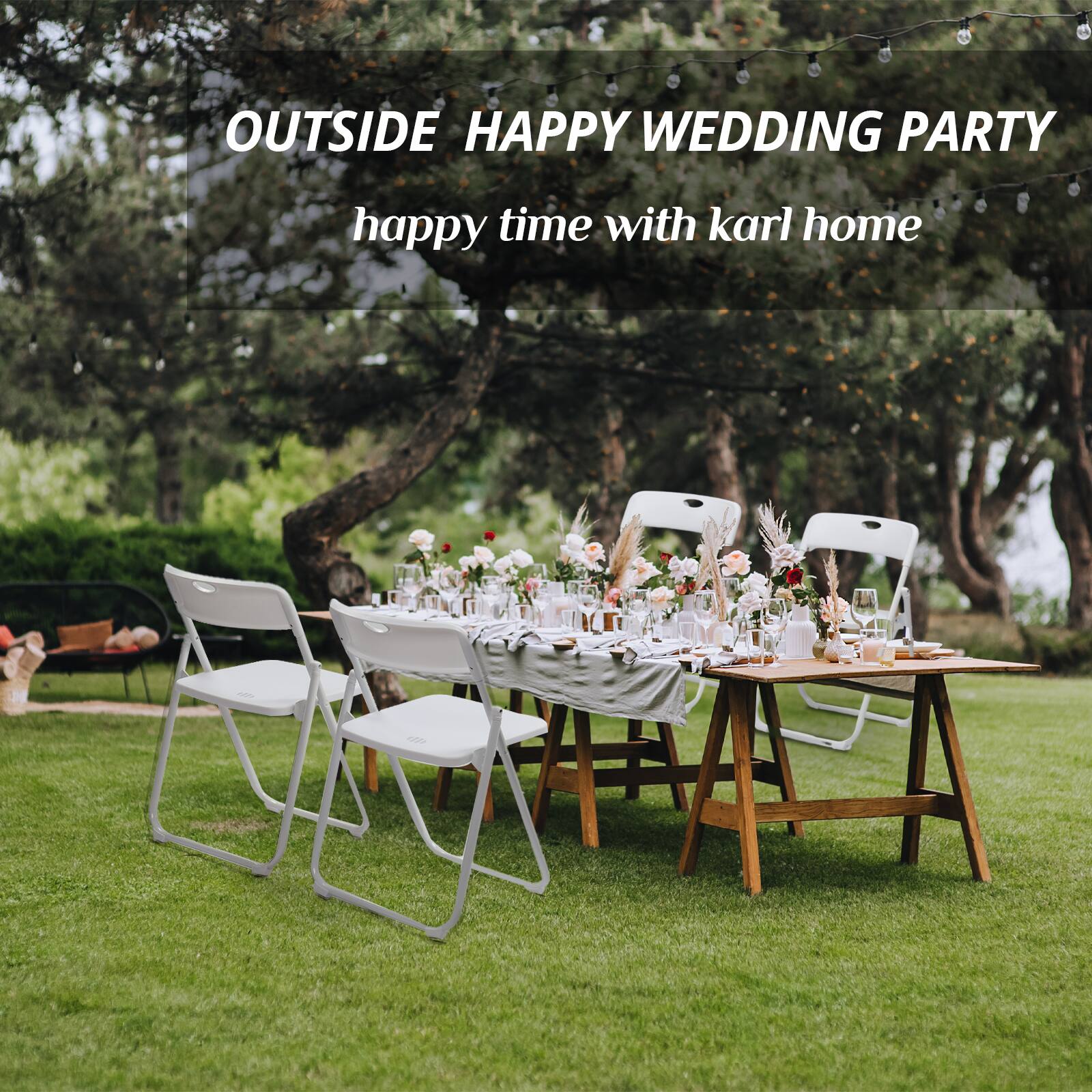 OUTSIDE HAPPY WEDDING PARTY  
happy time with karl home
