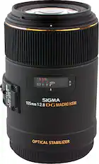 Front. Sigma - 105mm f/2.8 EX DG OS Macro Lens for Select Nikon Full-Frame DSLR Cameras - Black.