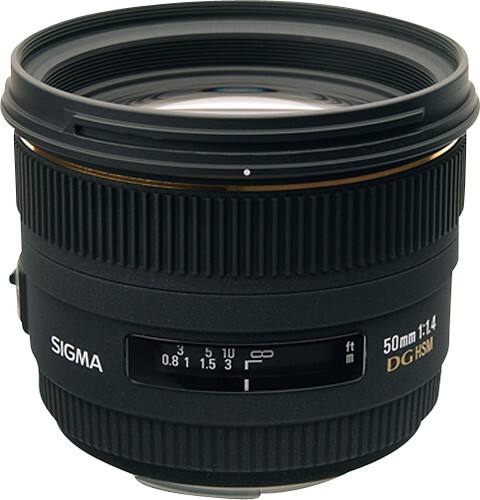 Front Standard. Sigma - 50mm f/1.4 EX DG HSM Lens for Select Nikon DSLR Cameras.