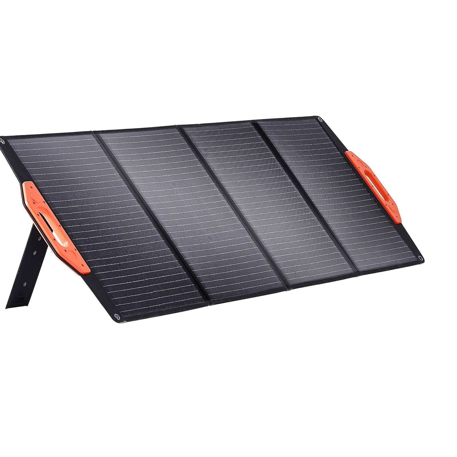 Alt View 5. VEVOR - Portable Monocrystalline Solar Panel, Monocrystallin120W Foldable e ETFE Solar Charger, 23% Efficiency Solar Panel - Black.