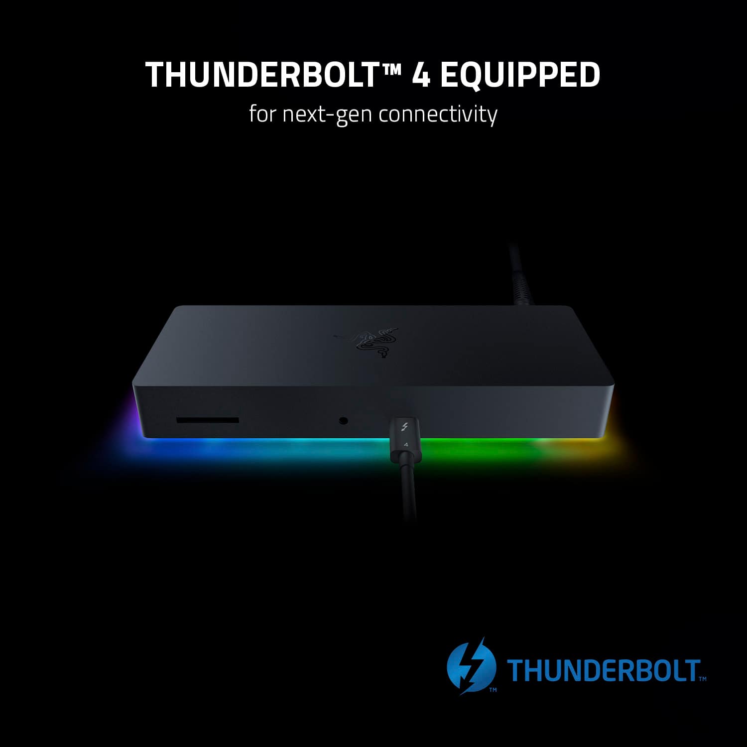 Razer Thunderbolt 4 Certified Dock with Chroma RGB Lighting and 10 Ports  Black RC21-01690100-R3U1 - Best Buy