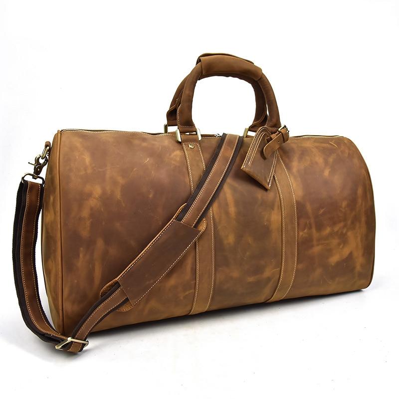 Alt View 6. Steel Horse Leather - The Bjarke Weekender | Handcrafted Leather Duffle Bag - Dark Brown.