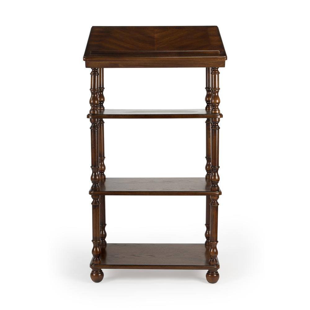 Alt View 1. Butler Specialty - Alden 4-Tier Library Stand - Medium Brown.