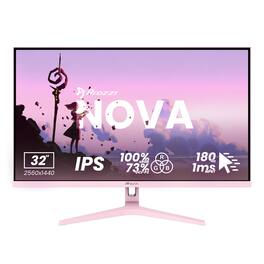 Arozzi - – Nova 32" IPS QHD 180Hz Gaming Monitor – Pink - AZ-NO-32T2K180-PNK