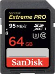 Front Zoom. SanDisk - Extreme Pro 64GB SDXC UHS-I Memory Card.