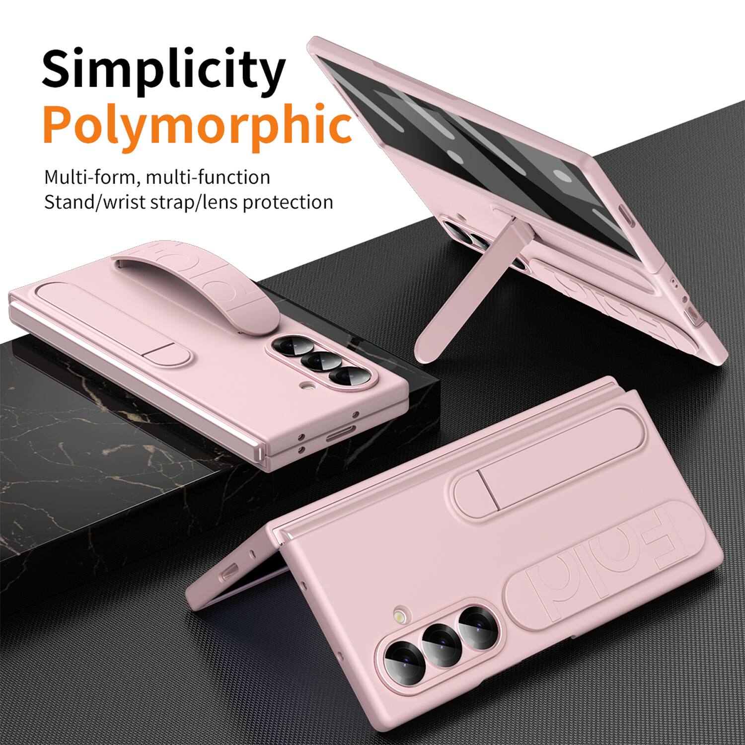 Simplicity Polymorphic  
Multi-form, multi-function  
Stand/wrist strap/lens protection
