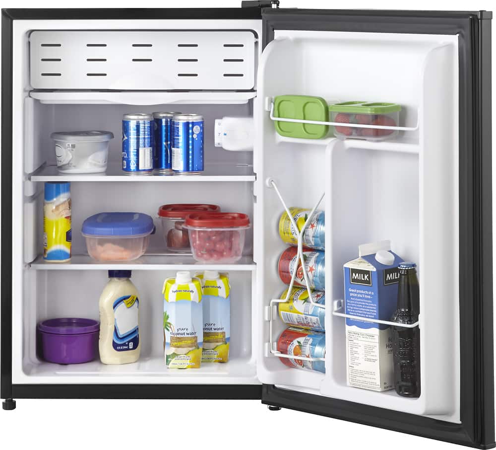 Alt View 11. Insignia™ - 2.6 Cu. Ft. Mini Fridge - Black.