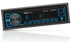 BOSS Audio - BOSS Elite Single-DIN Car Stereo, Bluetooth, No CD/DVD Player, AM/FM Radio Receiver, Aux-In, Multicolor Illumination - Black - Front_Zoom