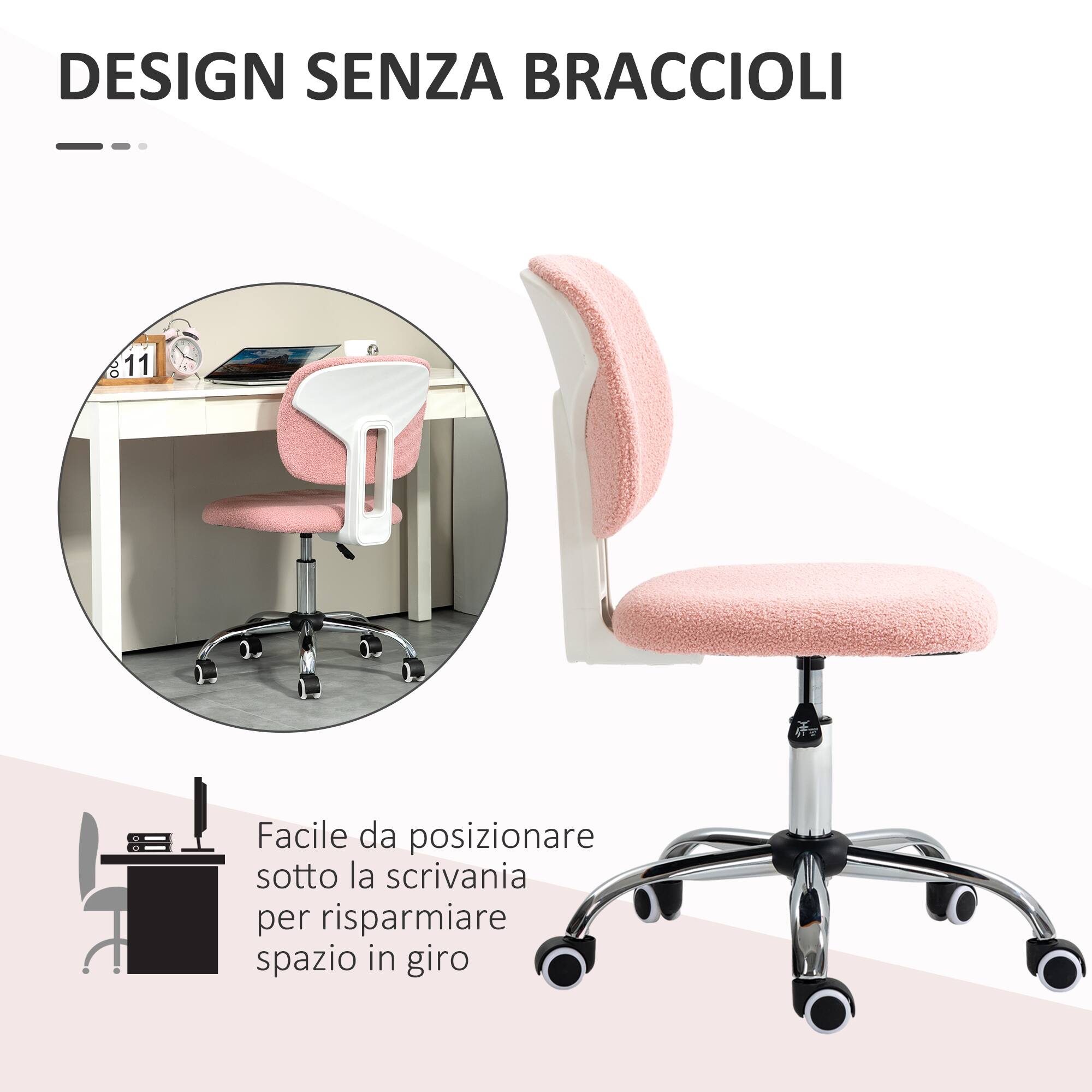 DESIGN SENZA BRACCIOLI, Facile da posizionare sotto la scrivania per risparmiare spazio in giro, 11