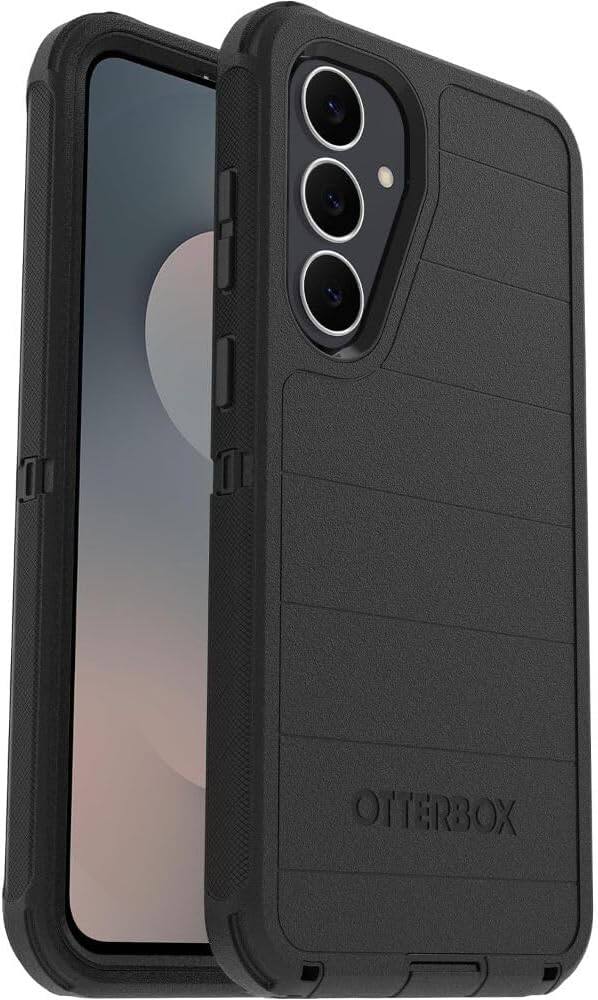 Alt View 2. OtterBox - OtterBox Galaxy S25 FE (Only) Defender Series Case - Includes Holster Clip Kickstand - Rugged & Durable - Multi-Layer - Black.