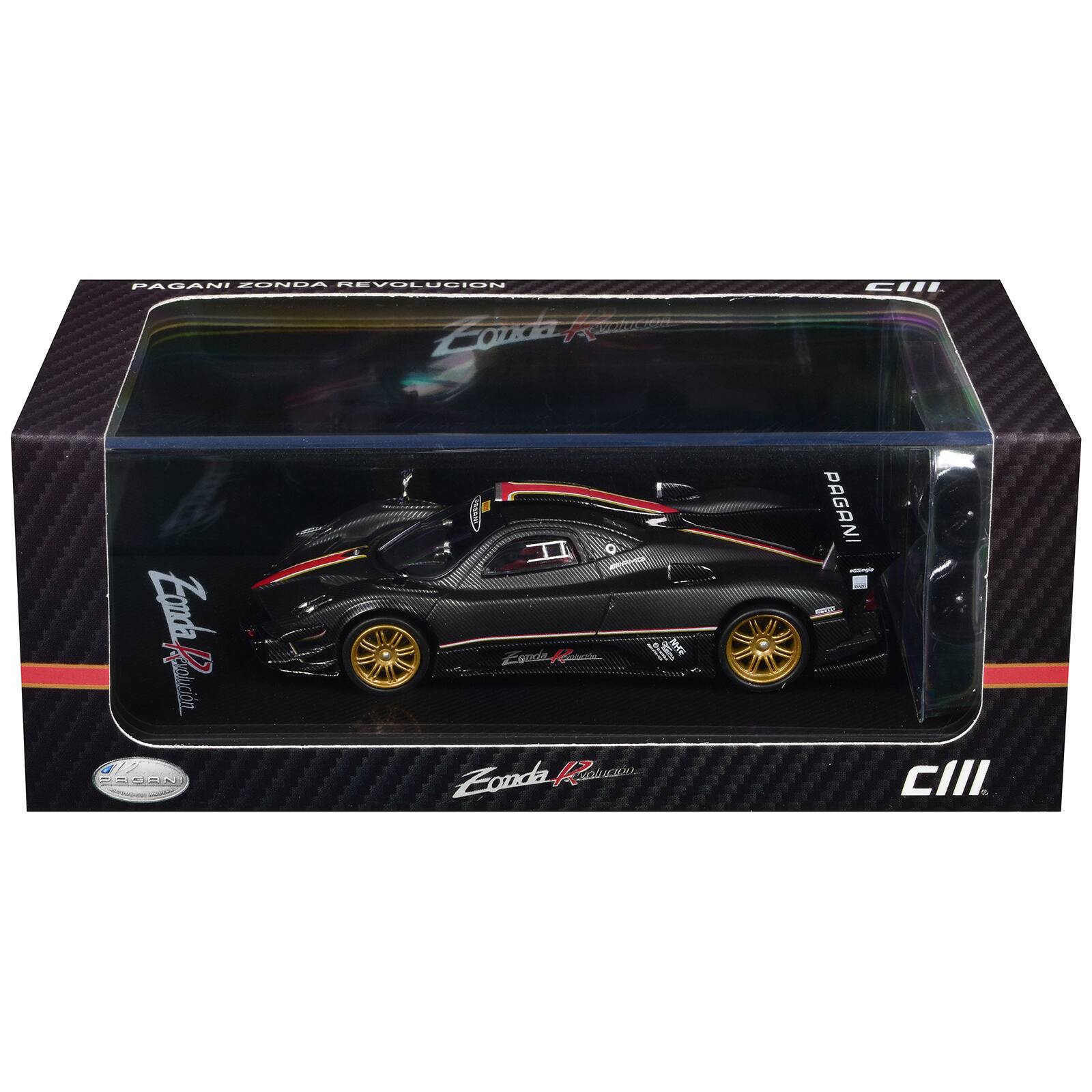 CM Models Nurburgring Diorama Set w/ Pagani Zonda Revolucion Carbon w ...