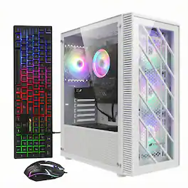 STGAubron - Gaming PC Computer Desktop, GTX 1660 Super 6G, Intel Core i7 8th Gen up to 4.1GHz, 16G DDR4, 1T SSD, Win11 H - White
