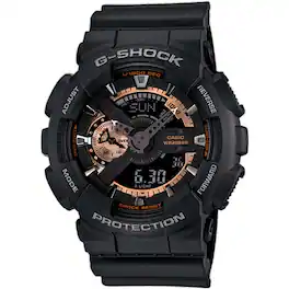 Casio - Men's G-Shock GA-110 Series Dial Watch - GA110RG-1A - Black