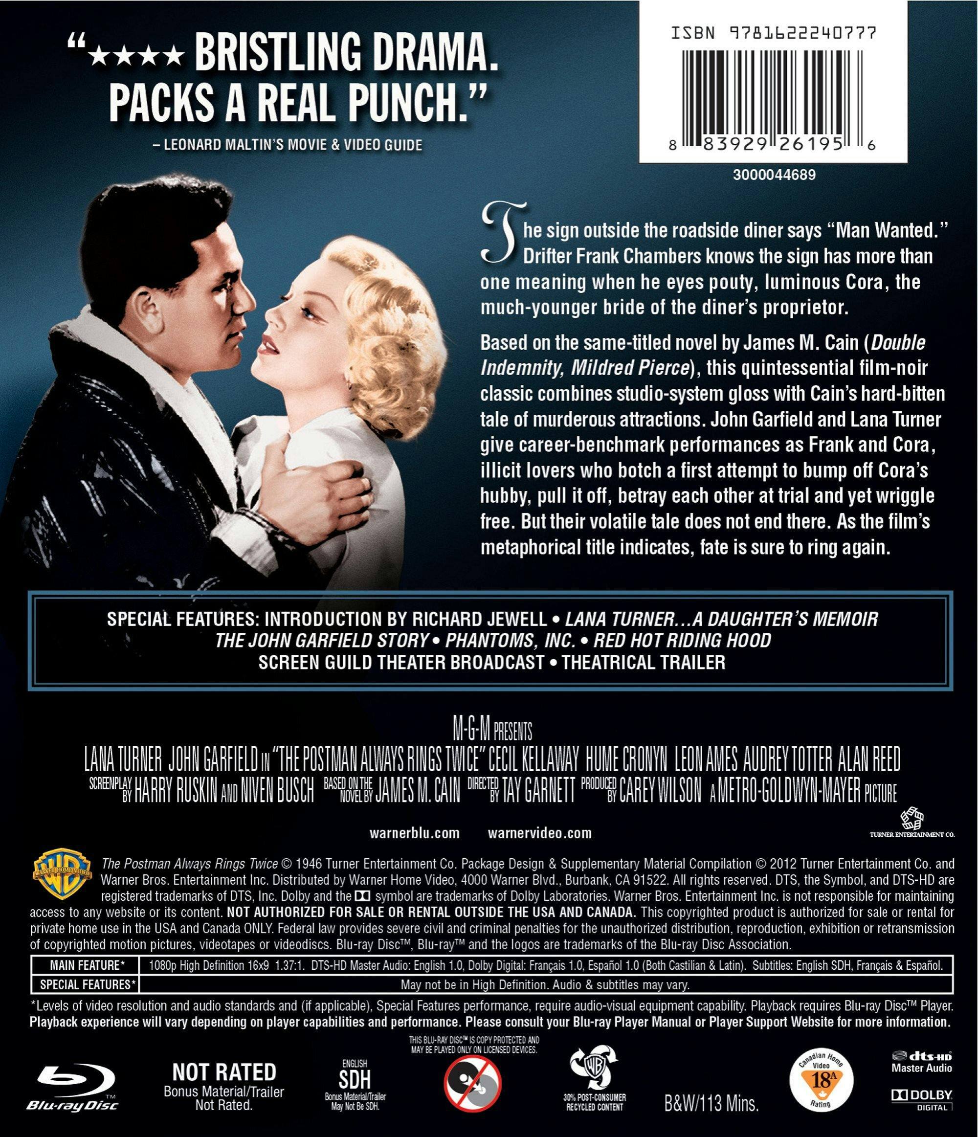 Angle. The Postman Always Rings Twice [Blu-ray].
