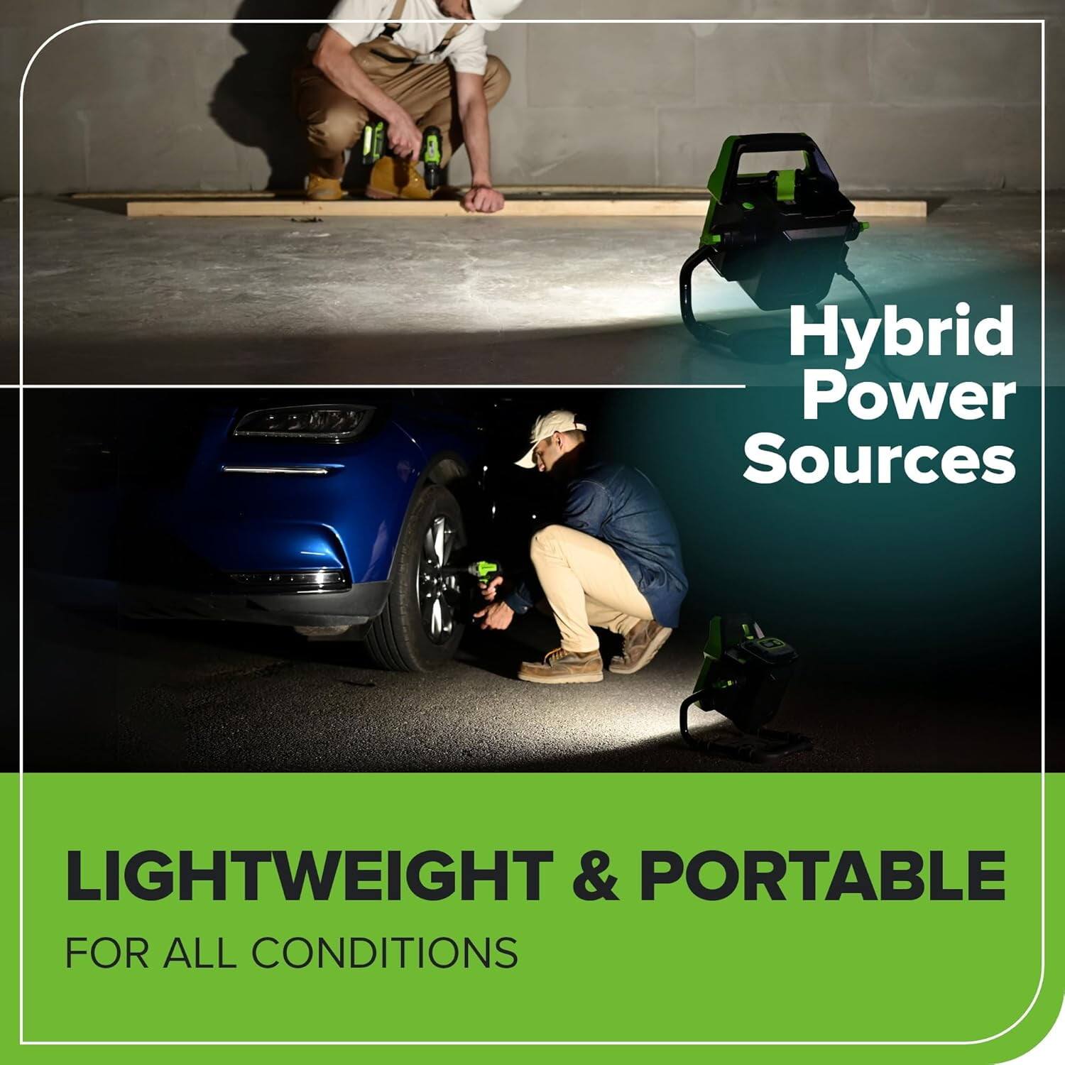 Greenworks 82V (AC/DC) 2500 Lumen LED Work Light, Tool Only