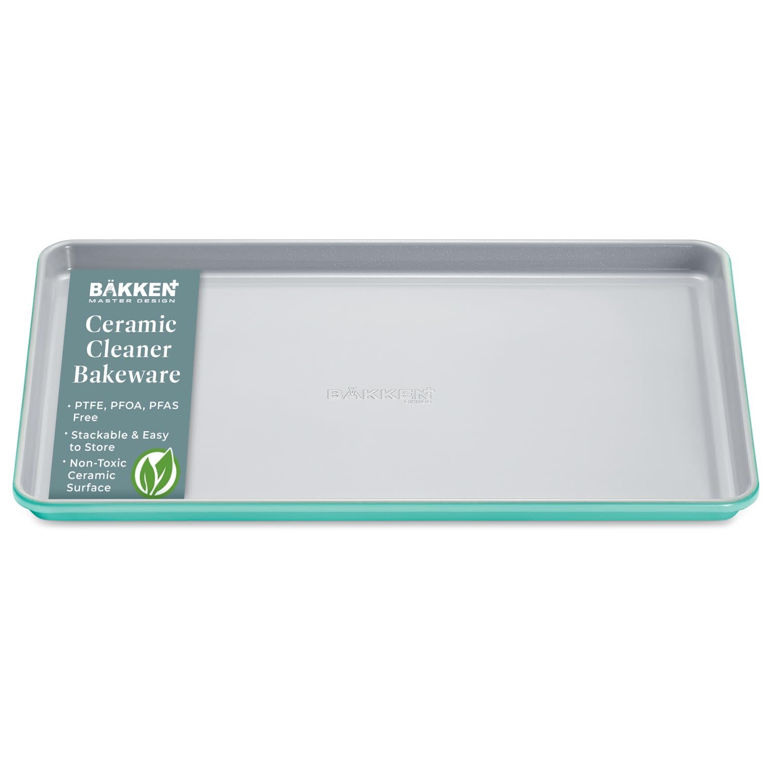 BAKKEN MASTER DESIGN Ceramic Cleaner Bakeware PTFE, PFOA, PFAS Free Stackable & Easy to Store Non-Toxic Ceramic Surface BAKKEN 1