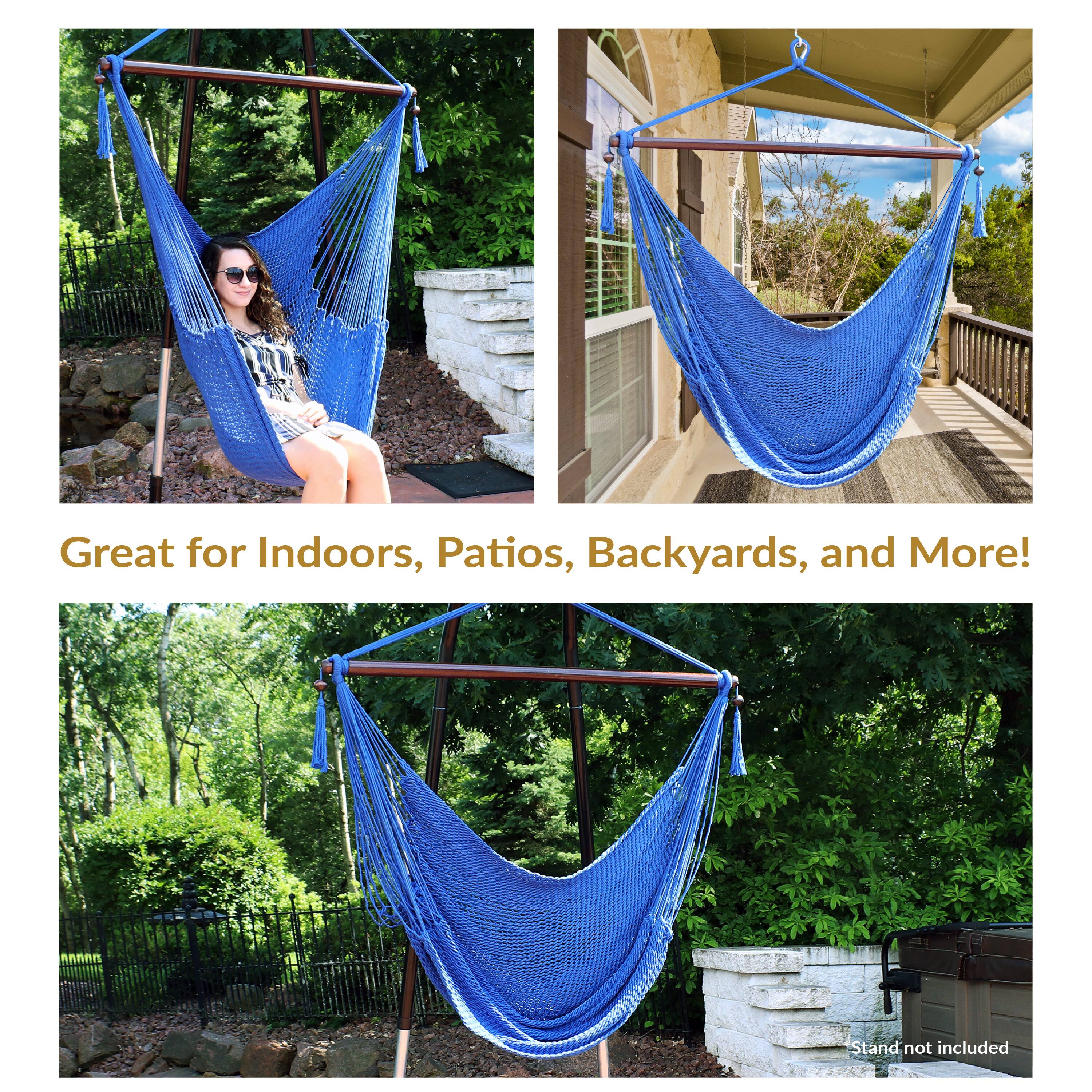 Great for Indoors, Patios, Backyards, and More!  
Stand not included