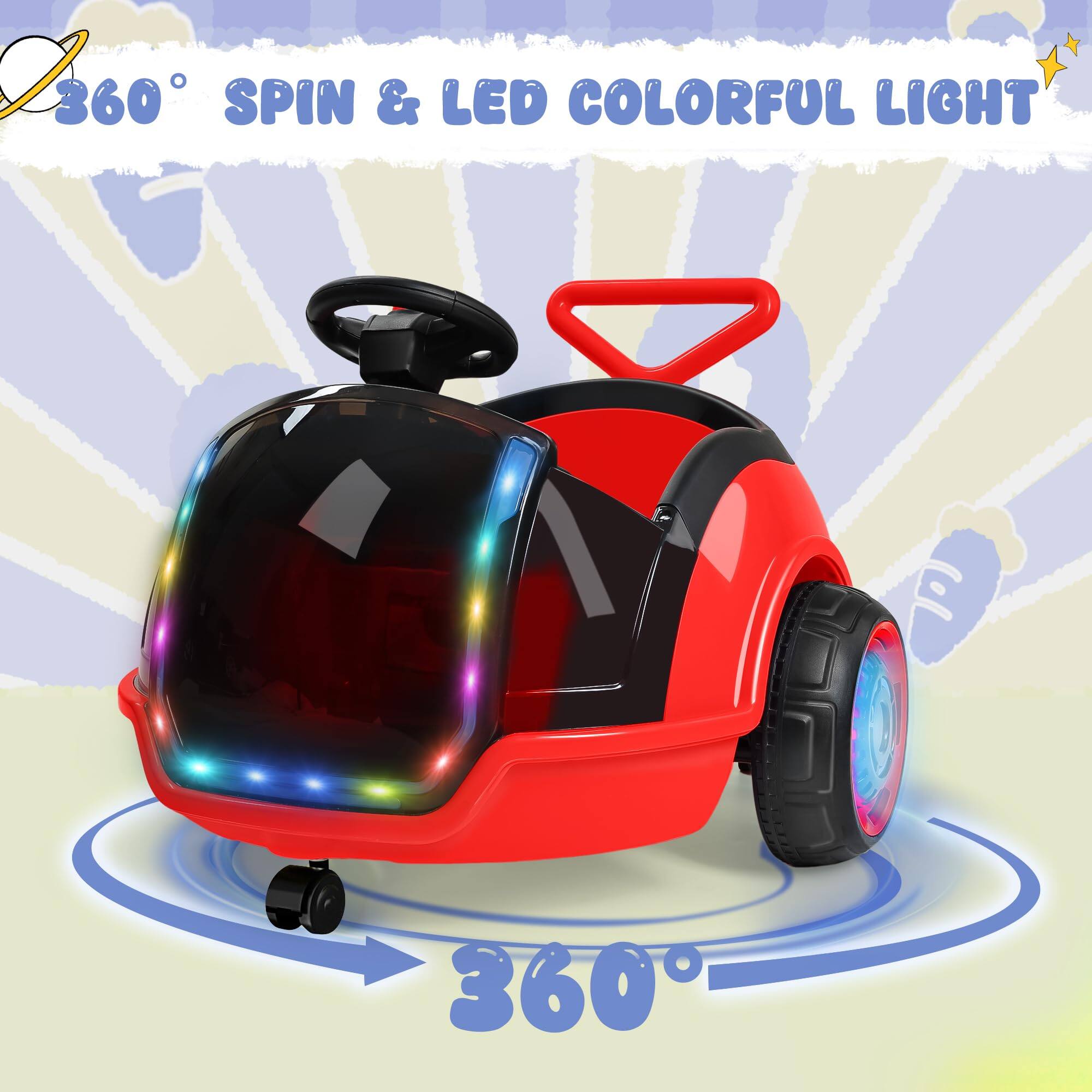 360° SPIN & LED COLORFUL LIGHT