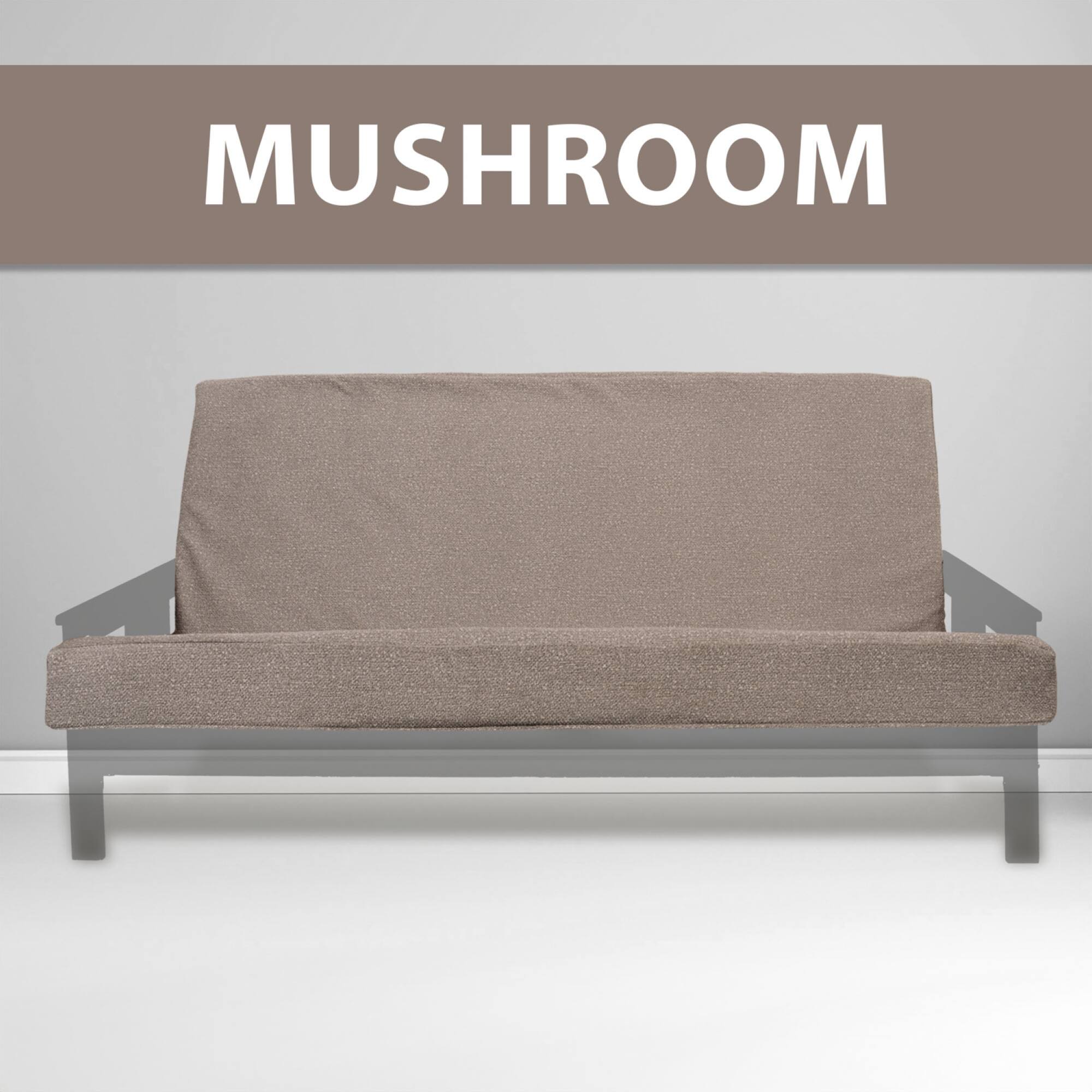 Alt View 4. GOODSILO - Full Premium Foldable Futon Mattress with Memory Foam Infusion and Removable Washable Cover - Mushroom.