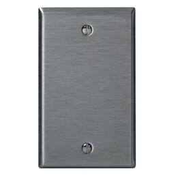 Leviton - 1 gang Stainless Steel Blank Wall Plate 1 pk - Silver