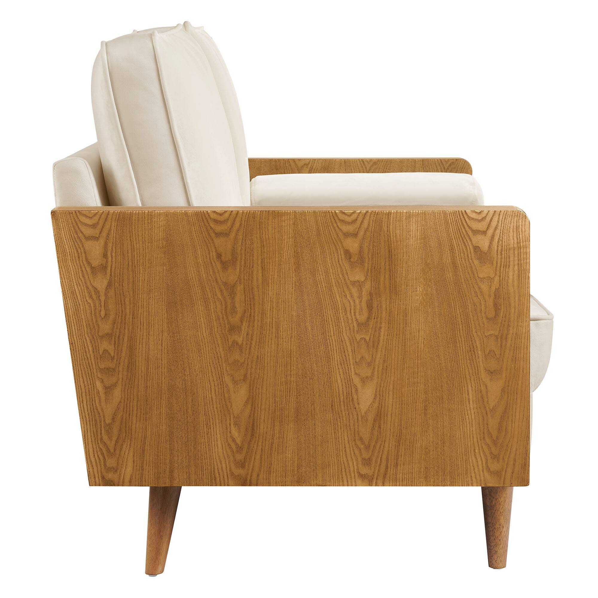 Alt View 2. Modway - Kellan Loveseat - Walnut Alabaster.