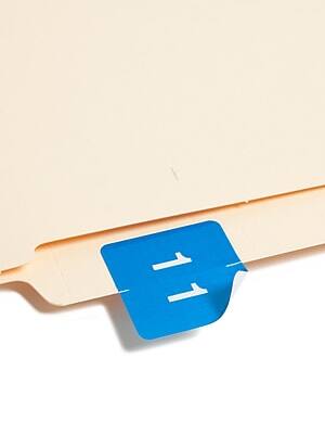 Alt View 2. Smead - DCC Labels File Folder Label, 1, Light 250 Labels/Pack - Blue.