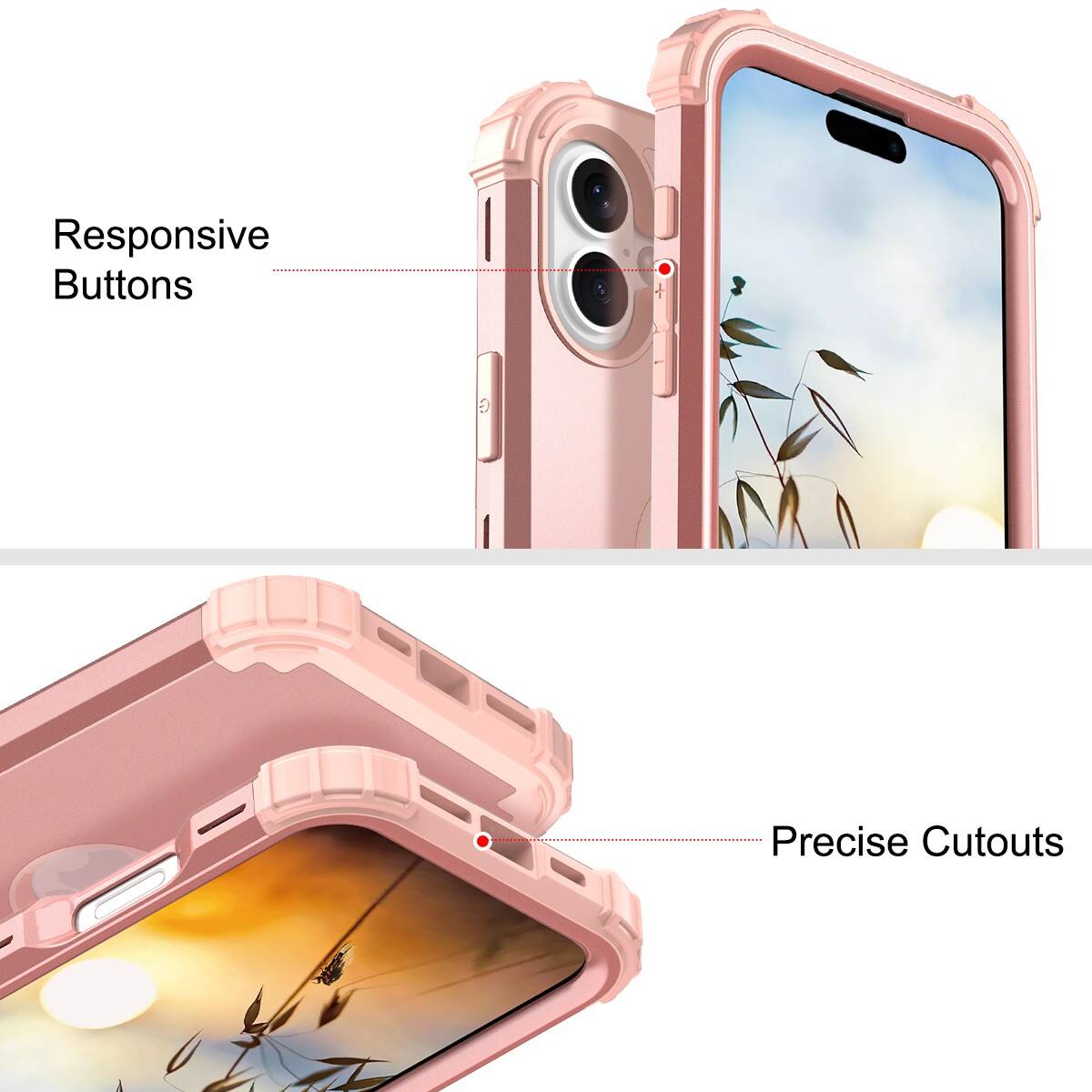 Responsive Buttons  
Precise Cutouts
