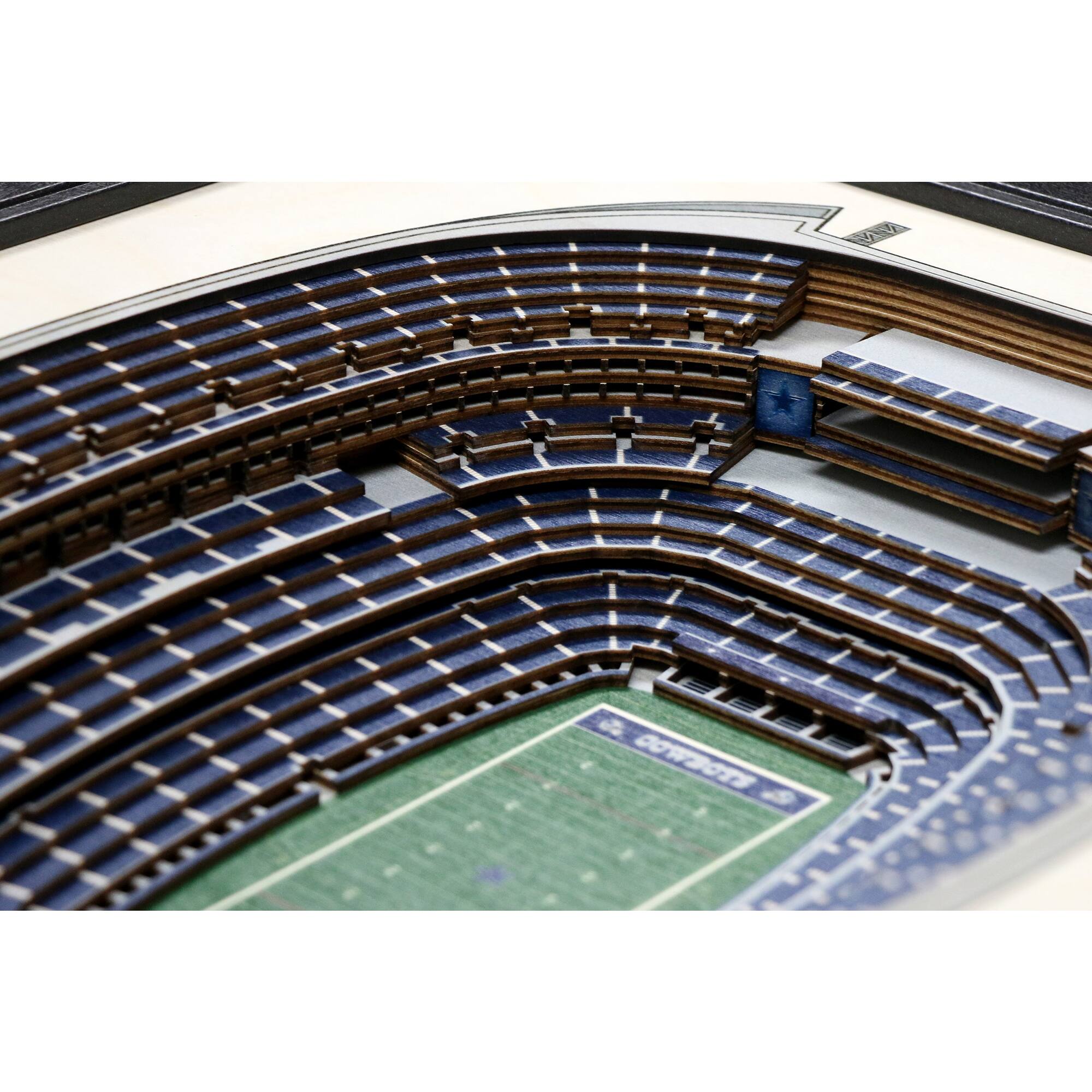 Alt View 2. YouTheFan - Dallas Cowboys 25.5'' x 19.5'' 25-Layer StadiumViews 3D Wall Art - Brown.