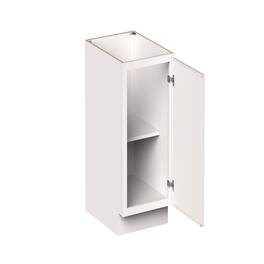 Boyel Living - 18-in W x 34.5-in H x 24-in D Slim Shaker RTA Kitchen Full Height Door Base Cabinet with Soft-Close - Snow White