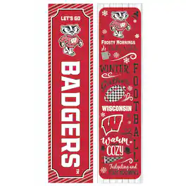 Evergreen Enterprises - Wisconsin Badgers 47" Double Sided Winter Leaner Fan Sign - Multicolor